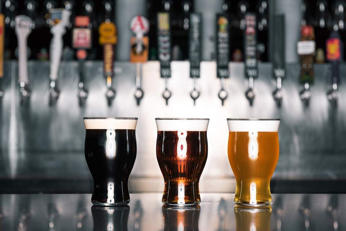 Beers like these are on tap at Yard House, which is the running for the best happy hour in Fresno.